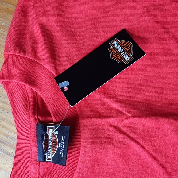 Vintage Harley-Davidson Enough Said Stockholm Sweden Red Med T-shirt - Picture 5 of 10